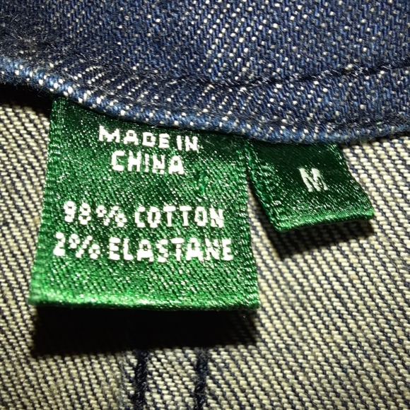 Lauren Jeans Co Ralph Lauren Blue Denim Snap/Zip Jacket SZ M - Picture 9 of 12